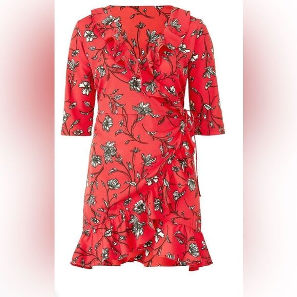 Junarose Floral Wrap Dress Size 22 - Picture 4 of 10